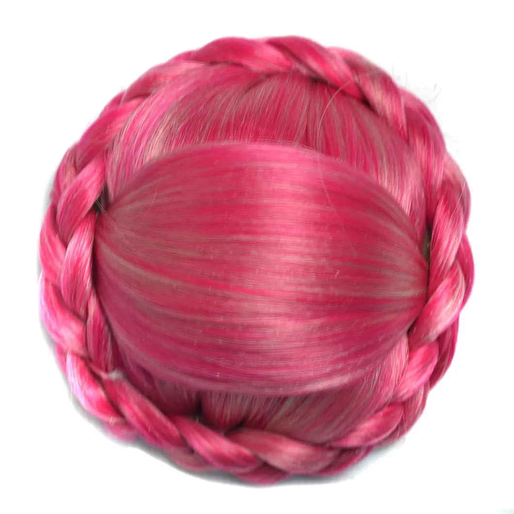 Bright Pink Color Hair Bun Of European Court Synthetic Hair Chignon For Women J044-YF 1 PC