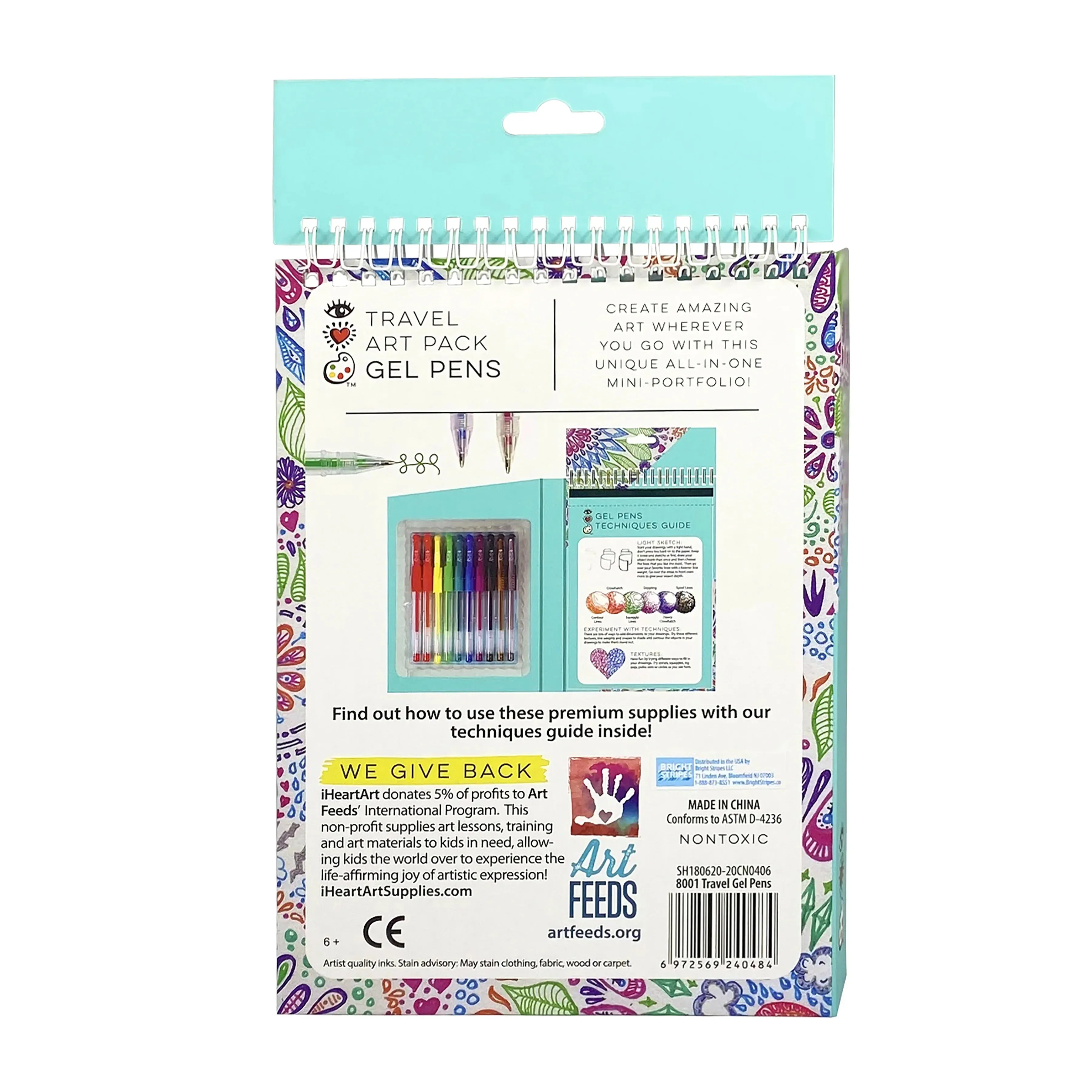 Bright Stripes Travel Art Pack - Gel Pens