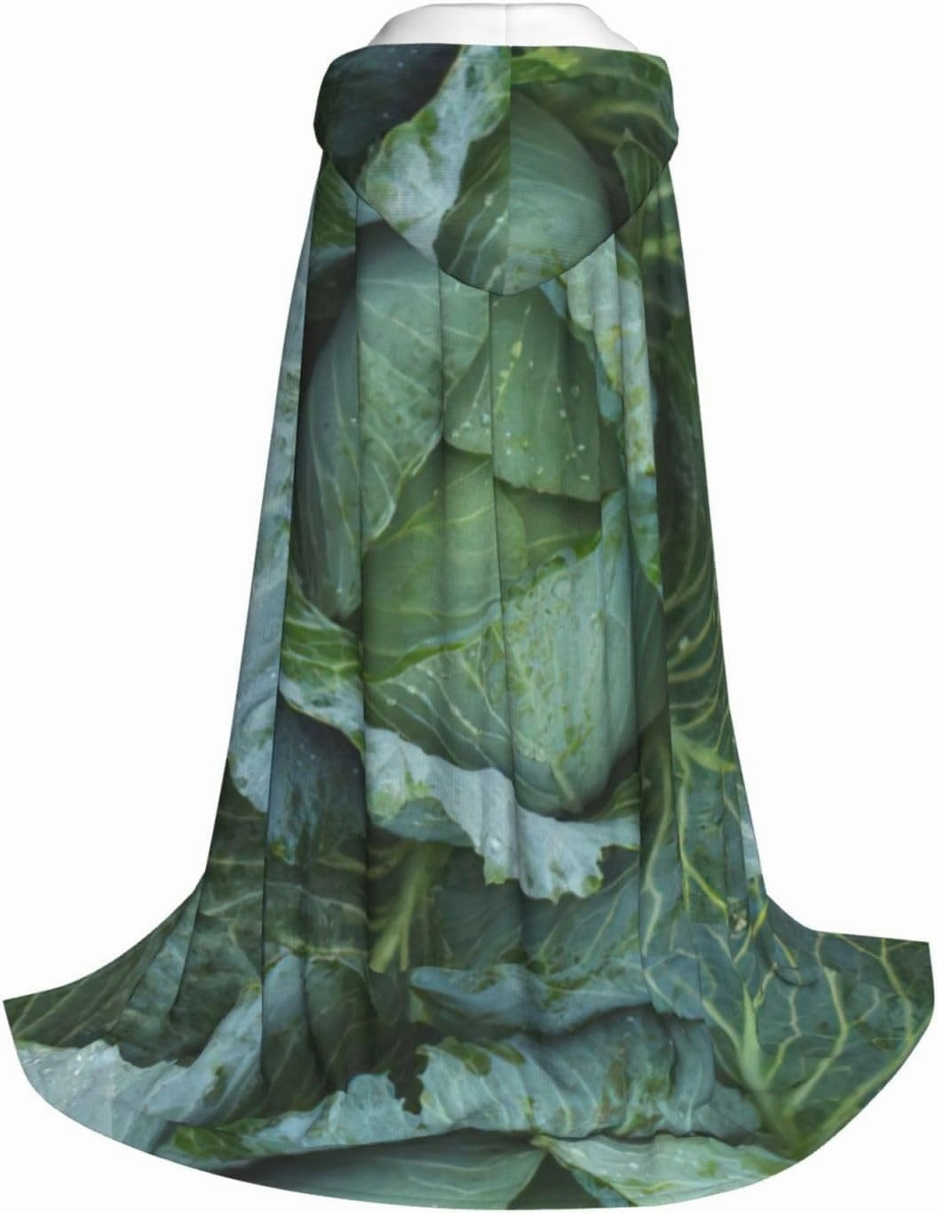 Bright Cabbage Print Carnival Theme Decor Hooded Cloak For Witch Costume Vampire Role Play Halloween