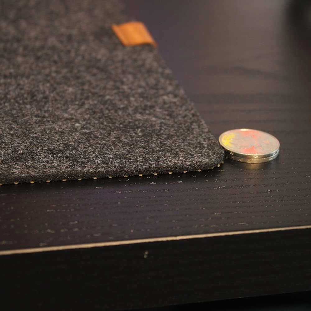 Bright Stone Felt Desk Mat,Non-Slip Mouse Pad, 27.5"x11.8" Office Supplies Desk Protector, Desk Accessories for Home and Office (Black)