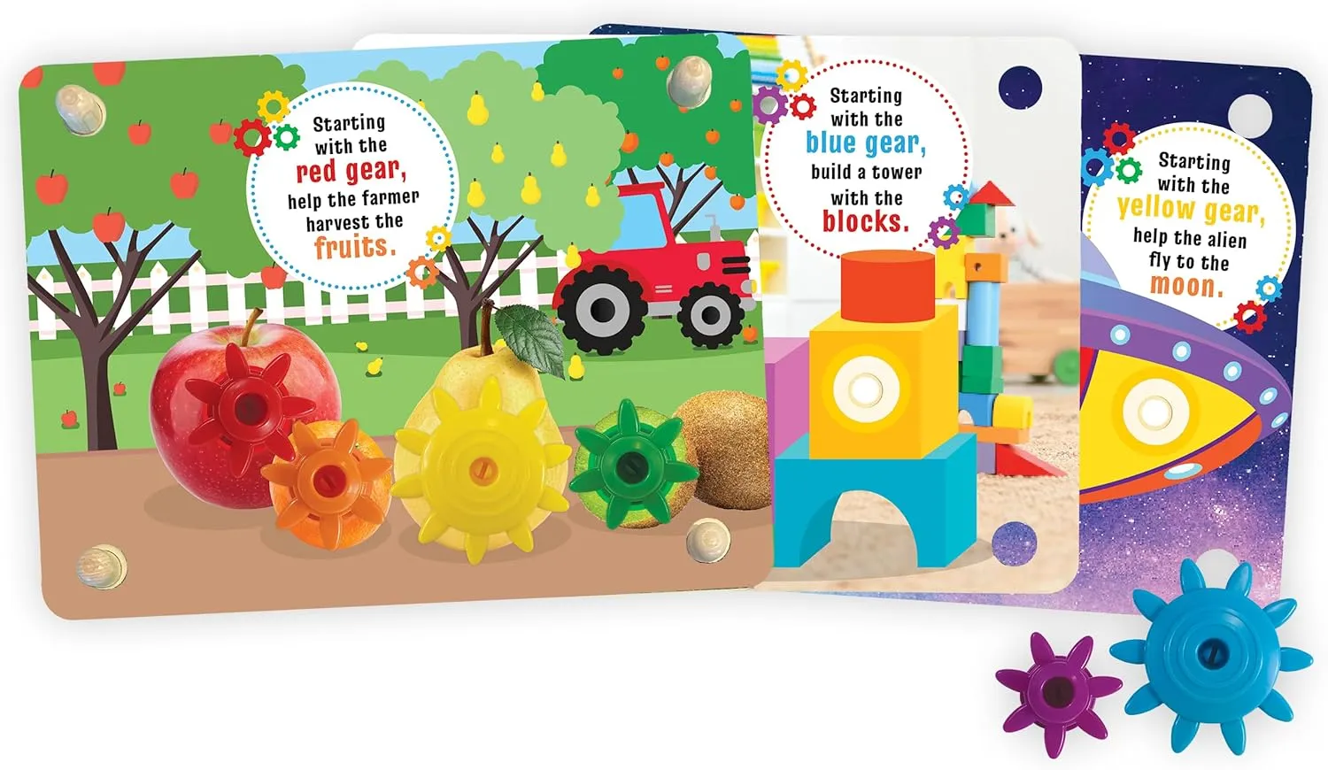 Brilliant Baby® Gear Game | Interactive Wooden Toy for Toddler and Baby | Educational & Fun Wooden Baby Gear Game for Early Childhood Development