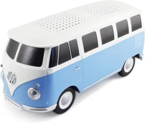 BRISA VW Collection - Volkswagen Portable Bluetooth Speaker Wireless Box with Rechargable Battery T1 Bus Campervan (Scale: 1:20/Classic Bus) (Blue)