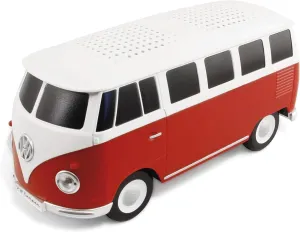 BRISA VW Collection - Volkswagen Portable Bluetooth Speaker Wireless Box with Rechargable Battery T1 Bus Campervan (Scale: 1:20/Classic Bus) (Red)