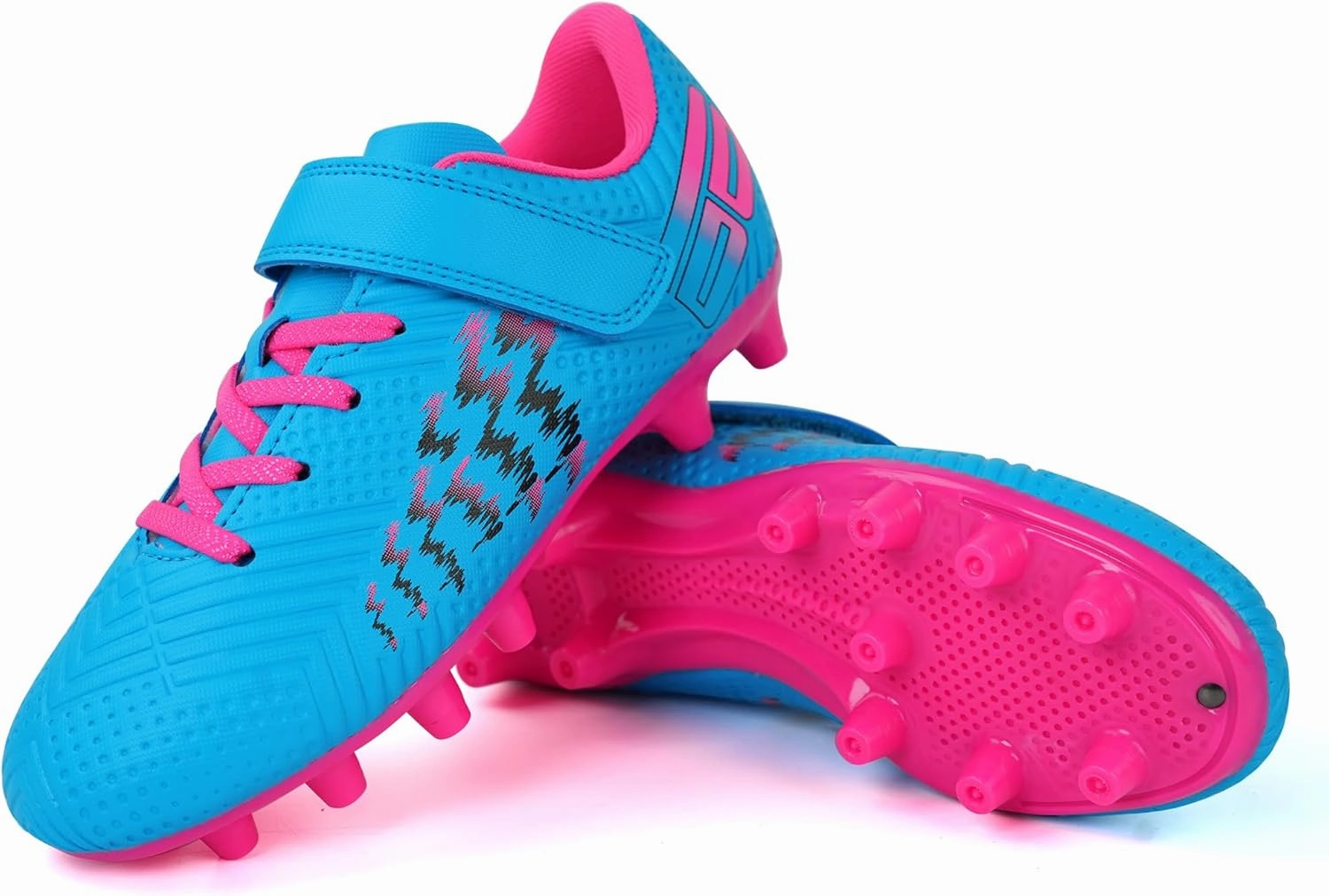 brooman Kids Firm Ground Soccer Cleats Boys Girls Football Shoes