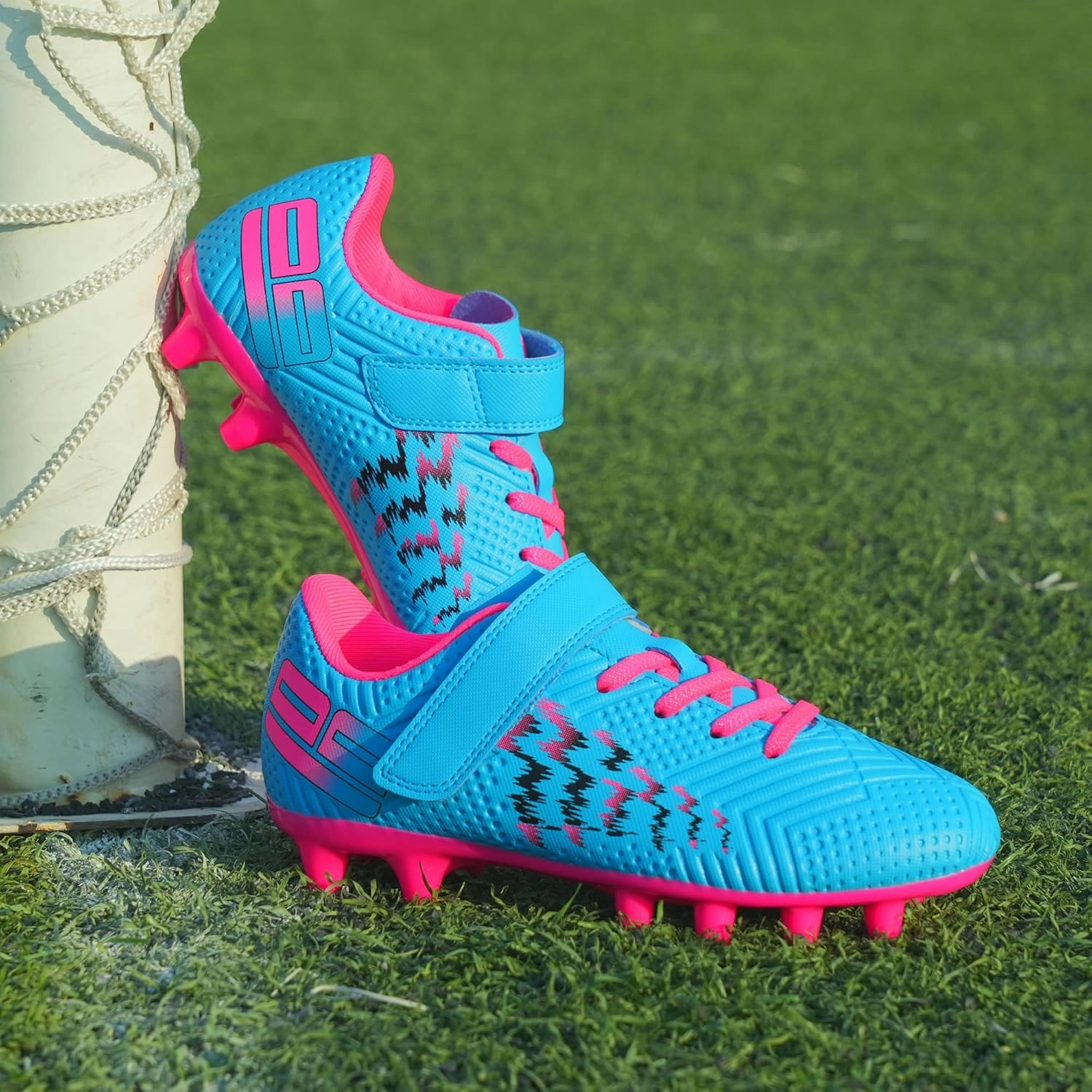 brooman Kids Firm Ground Soccer Cleats Boys Girls Football Shoes