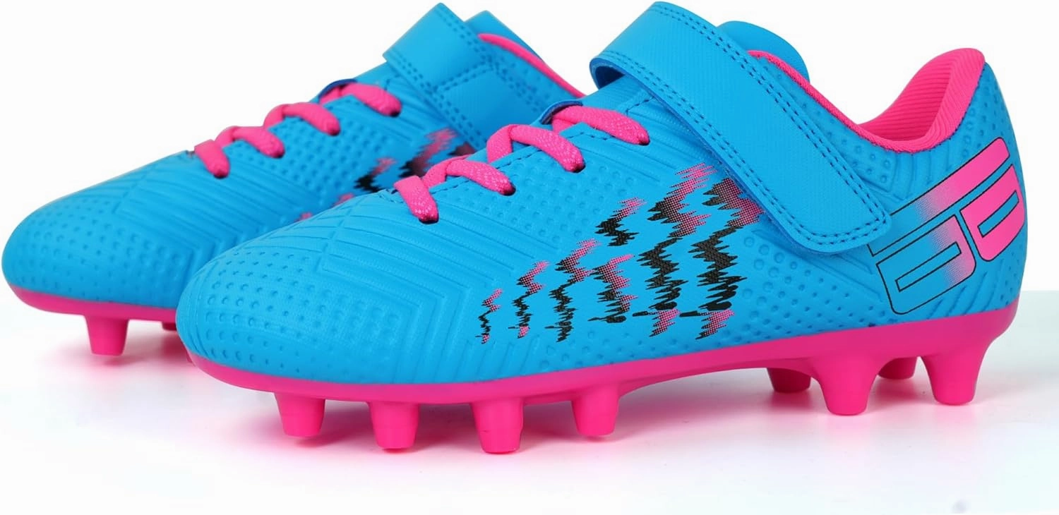 brooman Kids Firm Ground Soccer Cleats Boys Girls Football Shoes