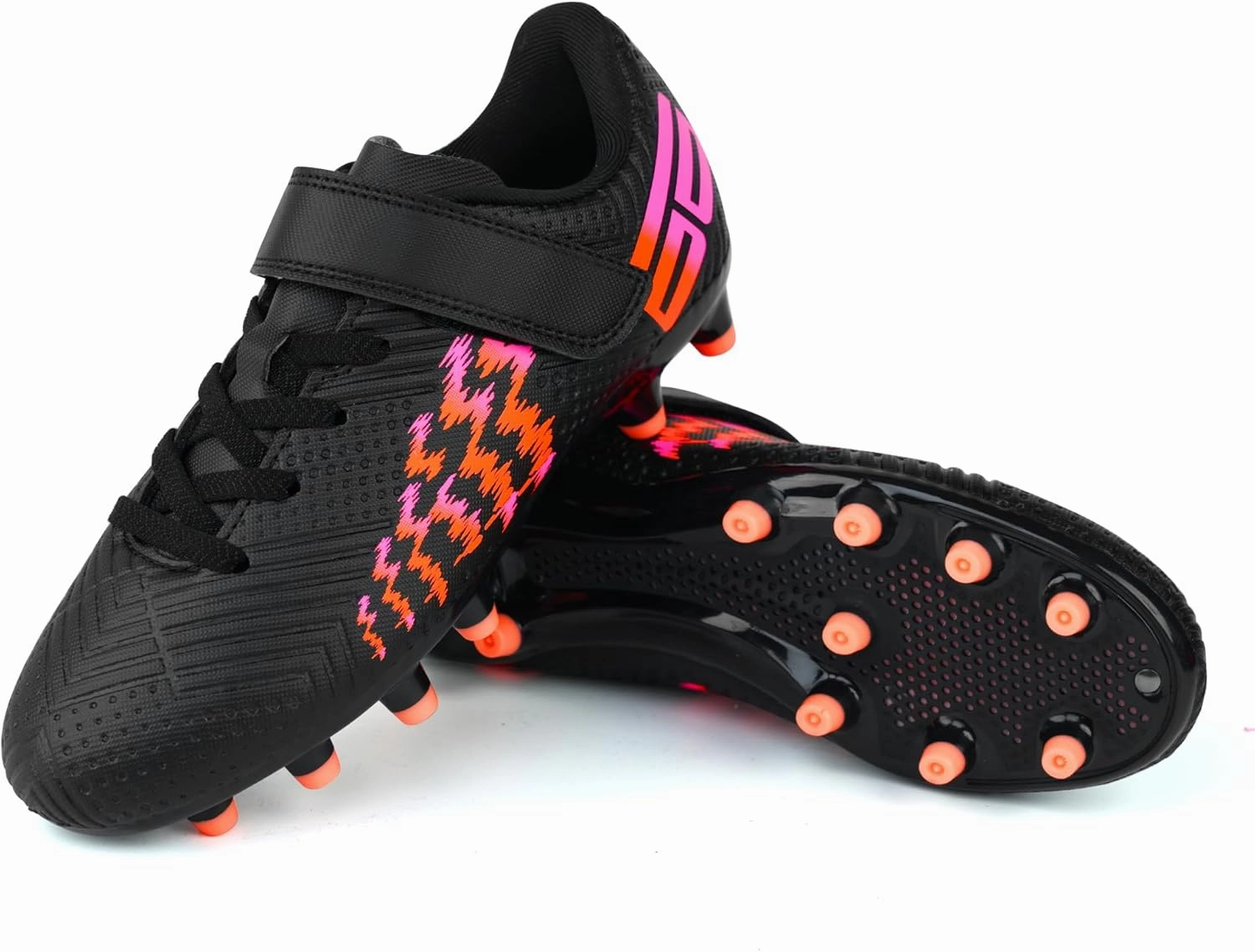 brooman Kids Firm Ground Soccer Cleats Boys Girls Football Shoes