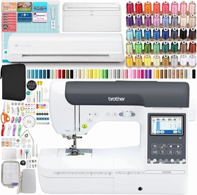 Brother SE2000 5" x 7" Combo Embroidery & Sewing Machine Bundle with the Silhouette Cameo 5 Vinyl & Fabric Cutter