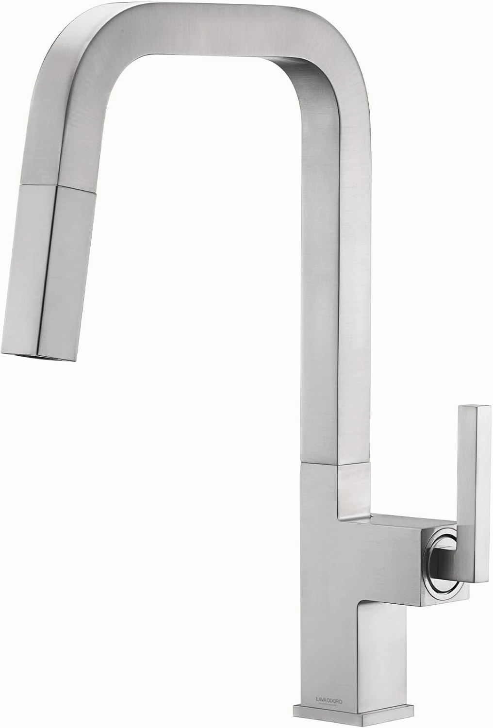Brushed Nickel Kitchen Faucet with Pull Down Sprayer, Lava Odoro Single Handle Kitchen Sink Faucet, Faucet for Kitchen Sink with Magnetic Docking Spray Head and Deck Plate, KF182-BN