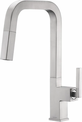 Brushed Nickel Kitchen Faucet with Pull Down Sprayer, Lava Odoro Single Handle Kitchen Sink Faucet, Faucet for Kitchen Sink with Magnetic Docking Spray Head and Deck Plate, KF182-BN