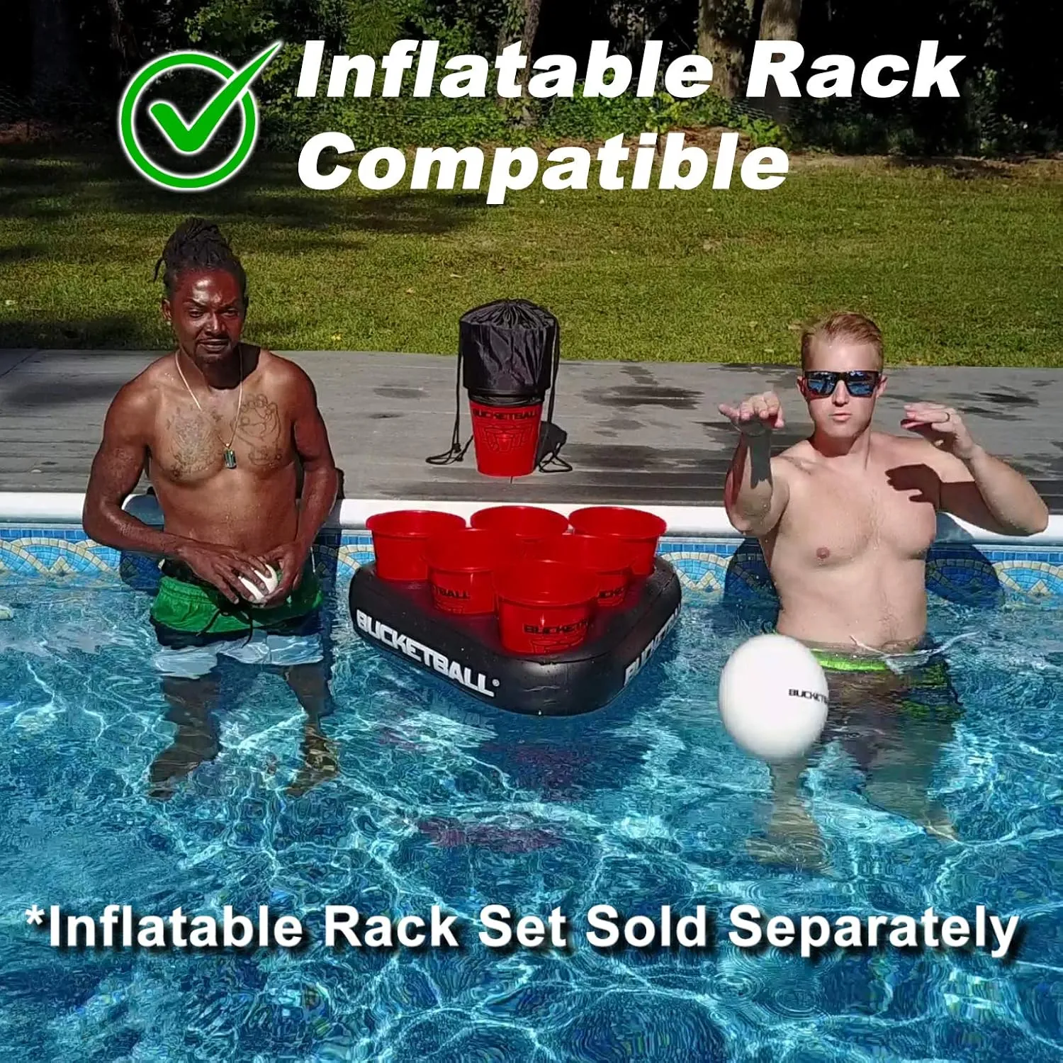 BucketBall | Original, Largest & Most Durable Brand | Supports USA Jobs | Ultimate Outdoor & Tailgate Game | Perfect for Beach, Pool, Lawn, Yard, Camping