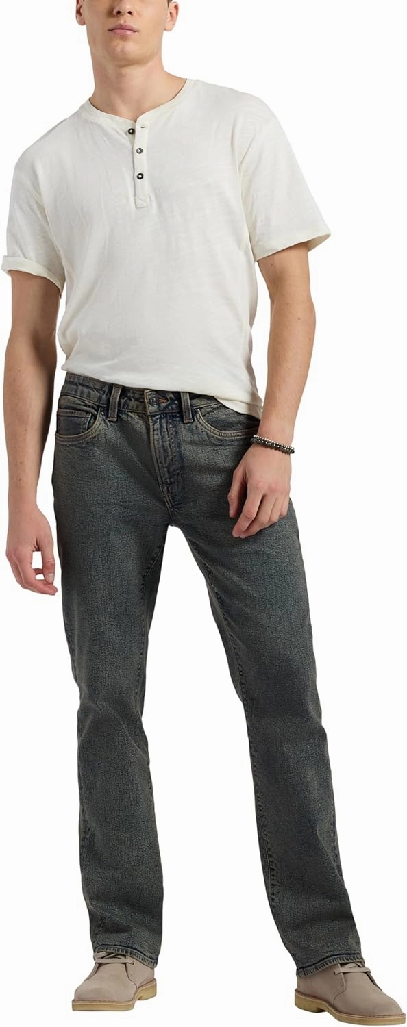 Buffalo David Bitton Men's Relaxed Straight Leg Driven Jean with Stretch Fabric
