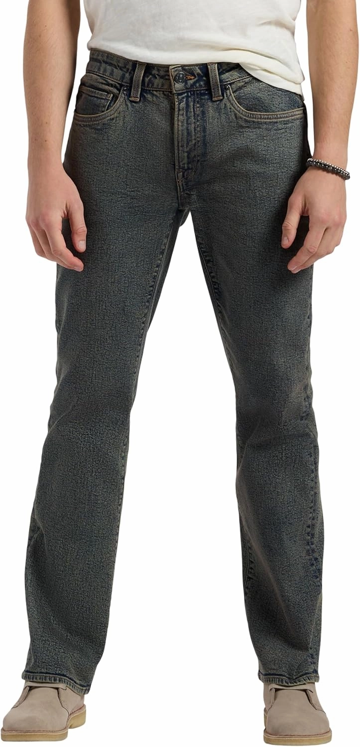 Buffalo David Bitton Men's Relaxed Straight Leg Driven Jean with Stretch Fabric