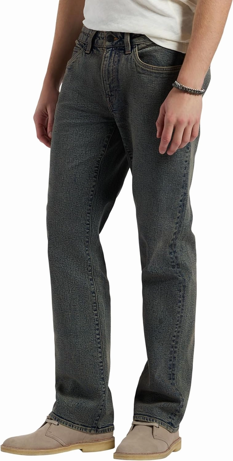Buffalo David Bitton Men's Relaxed Straight Leg Driven Jean with Stretch Fabric