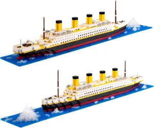Building Block Set - Micro Mini Blocks Titanic Model, 1872 PCS Building Bricks Toy, Gift for Children, Kids, Boys and Girls Adults, Mini Bricks Toy, Gift