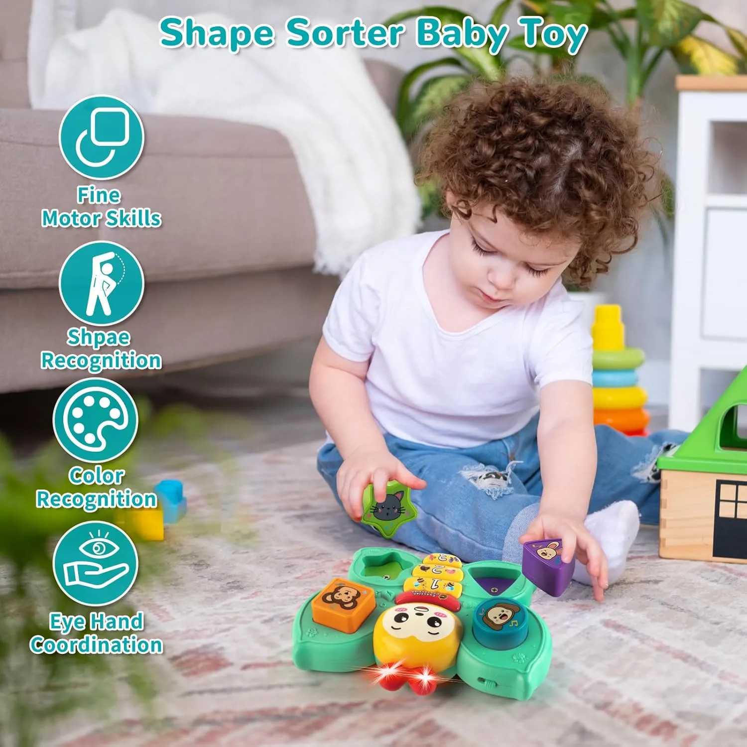 Butterfly Baby Musical Toys - Montessori Educational Toys for 6-18 Months, Gifts for 1 Year Old Boy or Girl