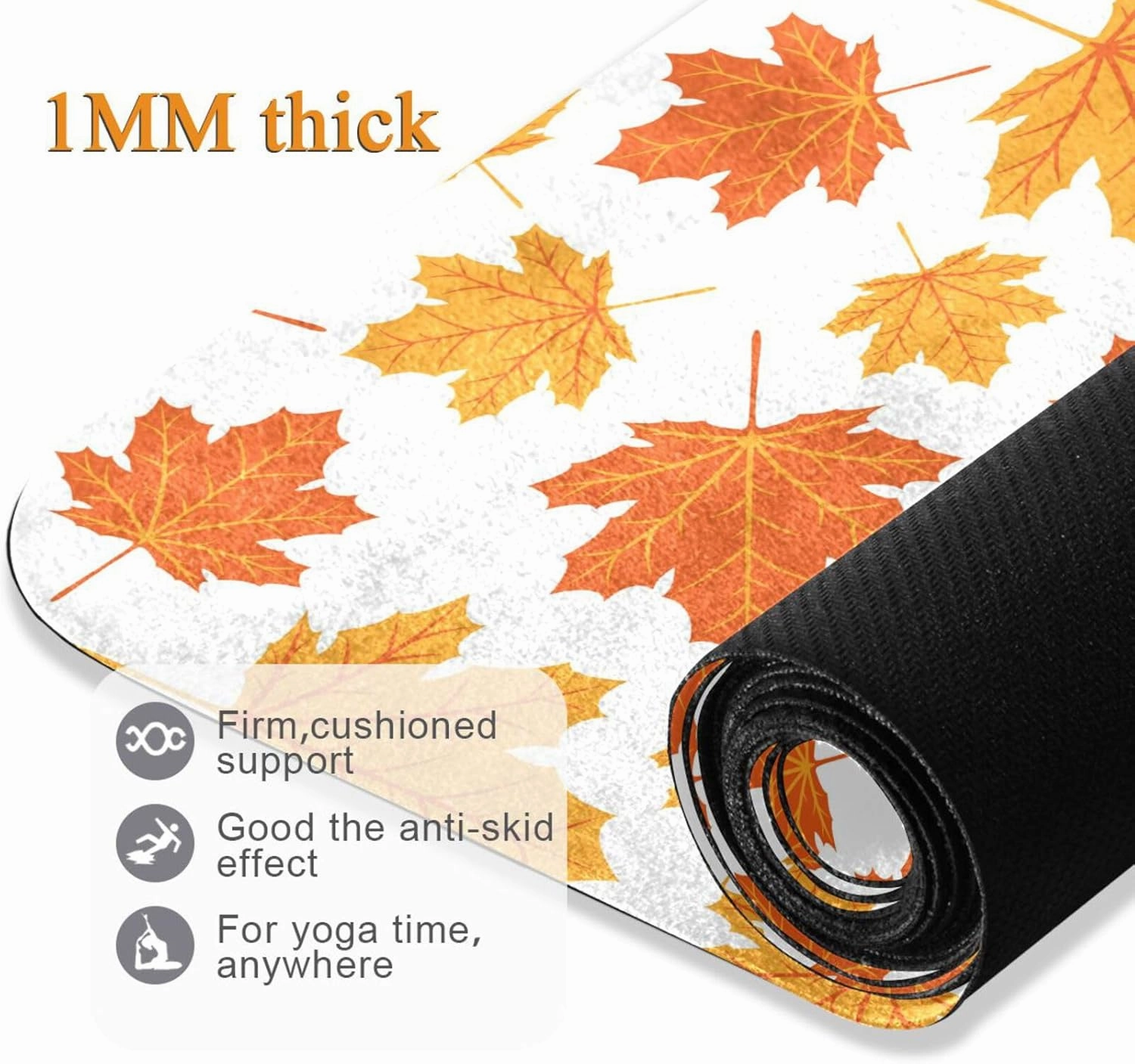 Caikeny Yoga Mat Bright Sport Cars Fitness Exercise Mat Red Foldable Carrying Workout Mat for Yoga Pilates Floor Exercises 70.8x26 In