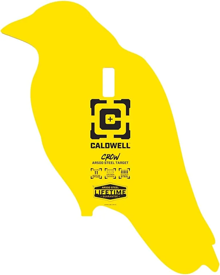Caldwell AR500 Game Series Crow 3/8 Inch Thickness, Rifle Rated for Precision Shooting and Target Practice