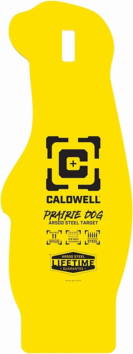 Caldwell AR500 Game Series Prairie Dog 3/8 Inch Thickness, Rifle Rated for Precision Shooting and Target Practice