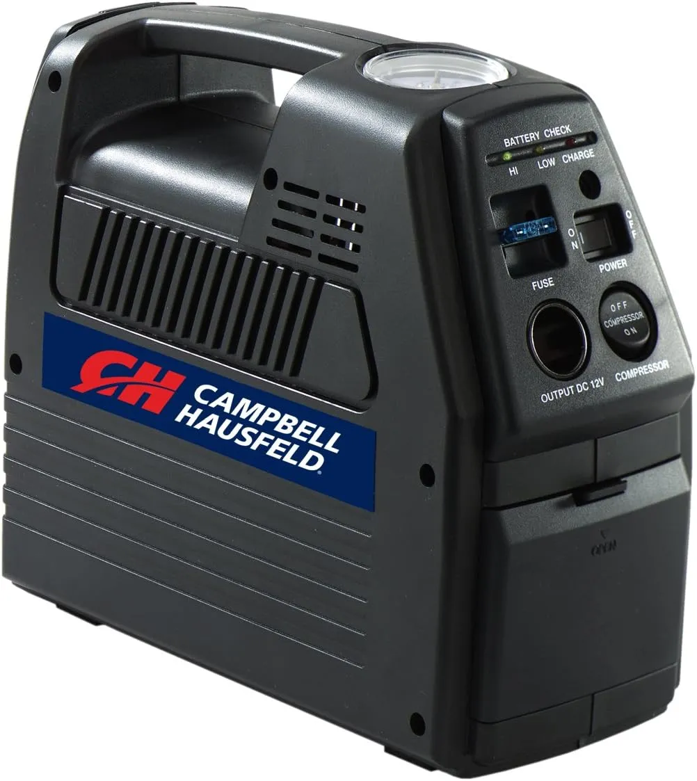 Campbell Hausfeld 12 Volt Inflator, Rechargeable, Compressor for Tire Inflation (CC2300)
