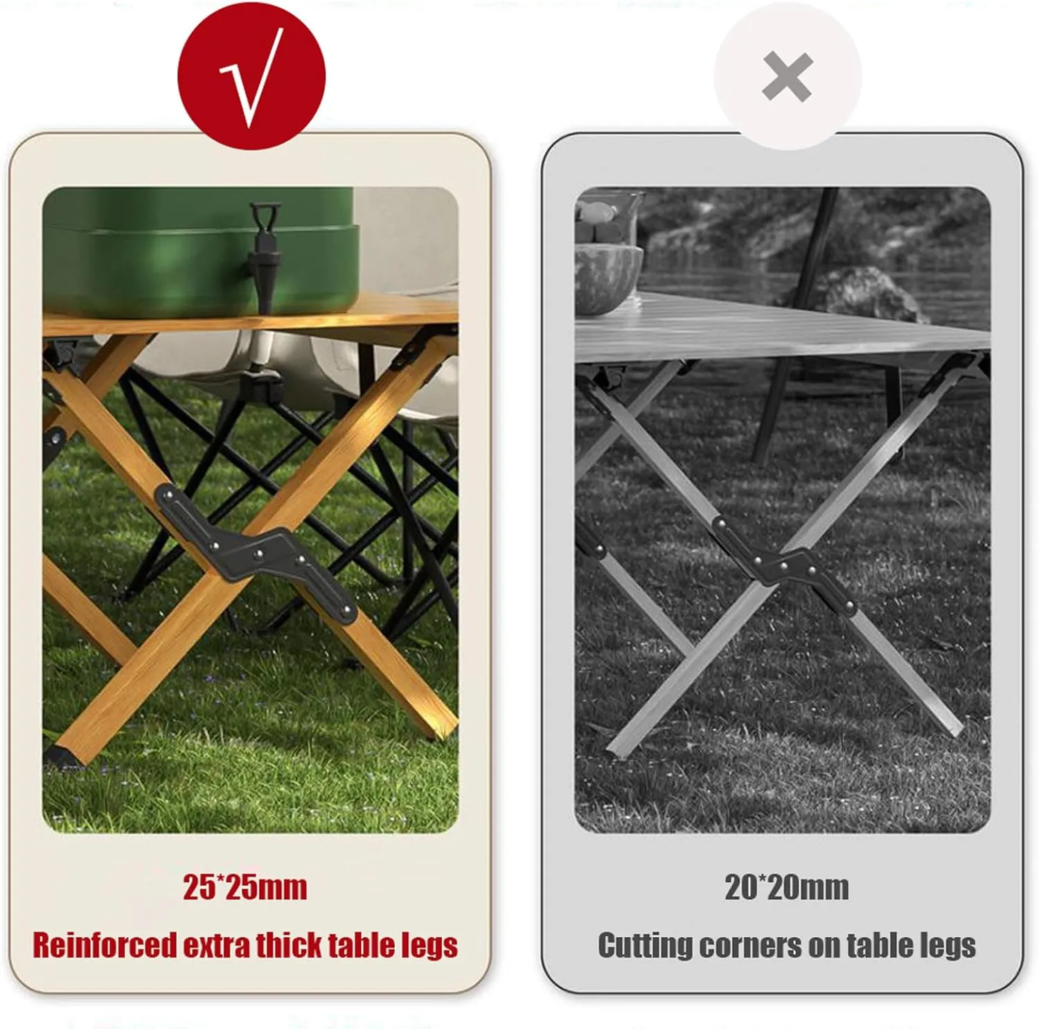 Camping Table and Chairs, 3Pcs Picnic with Aluminum Roll-up Backpacking Lawn Chair Portable Folding Furniture for Indoor Outdoor