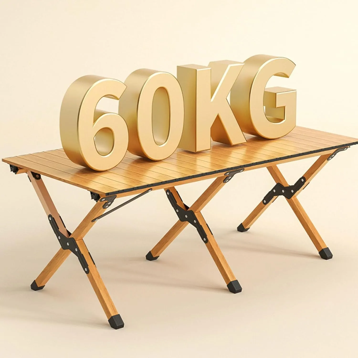 Camping Table and Chairs, 3Pcs Picnic with Aluminum Roll-up Backpacking Lawn Chair Portable Folding Furniture for Indoor Outdoor