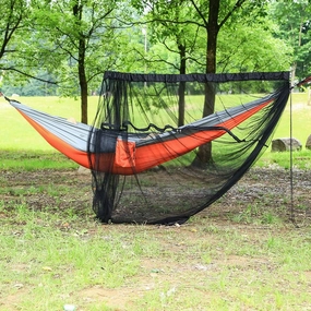 Camping Hammock with Mosquito Net - 2 Person Ultra-Lightweight Outdoor Travel Hammocks for Camping Hiking Backpacking