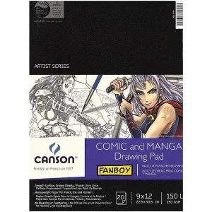 Canson Comics & Manga 9" x 12" Drawing Sketch Pad, 20 sheets/pad (22270)