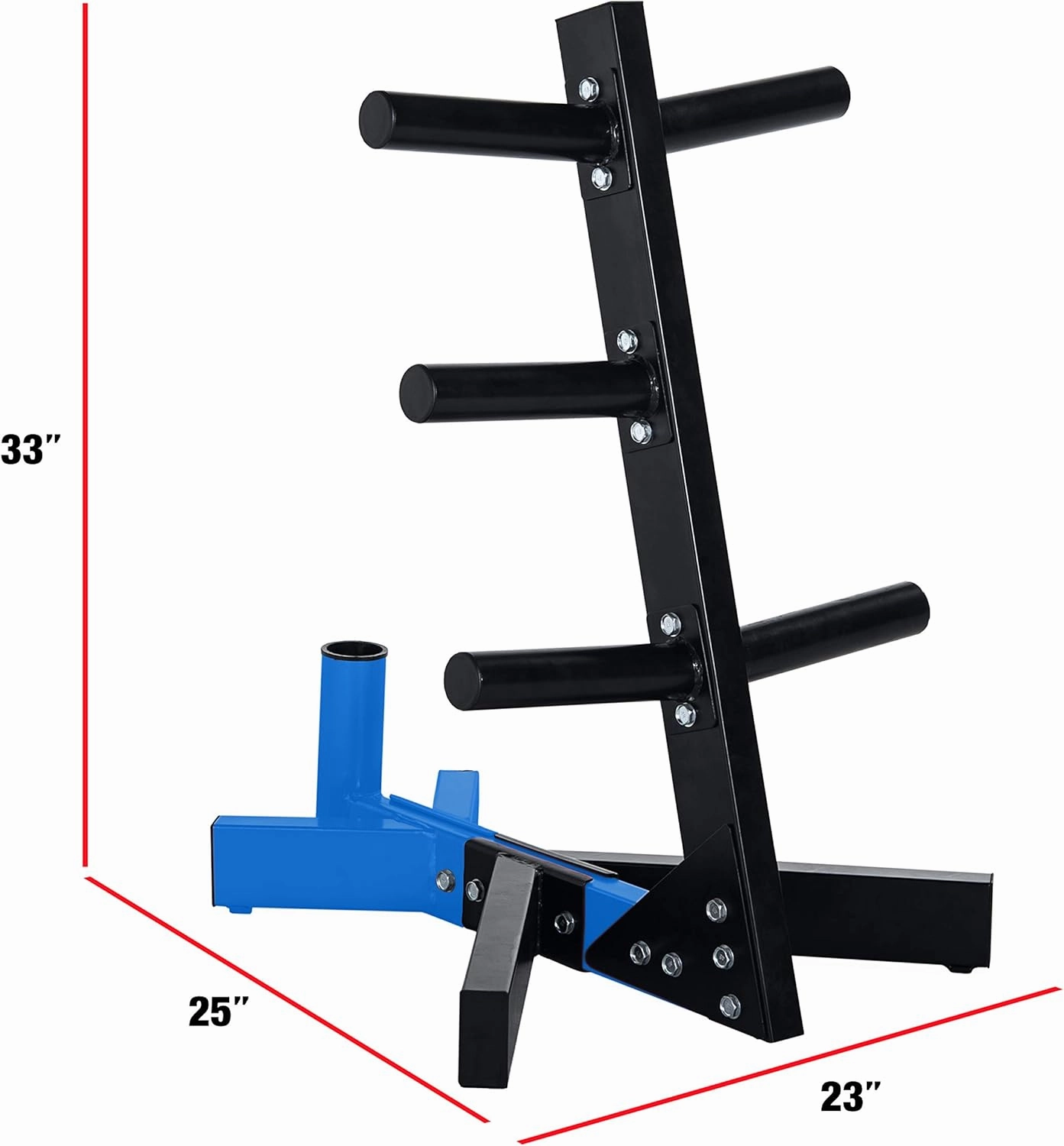 CAP Barbell Olympic Plate Tree Storage Rack, Multiple Colors