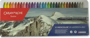 Caran d'Ache Neocolor II Aquarelle Water Soluble Wax Pastel Sets (Set of 30) 1 pcs SKU# 1835770MA