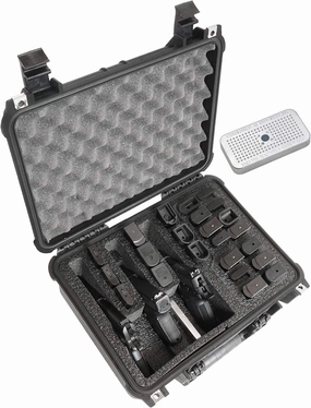 Case Club 3 Pistol & Accessory & Up to 23 Magazines Pre-Cut Waterproof Case with Silica Gel to Help Prevent Gun Rust (Gen 2)