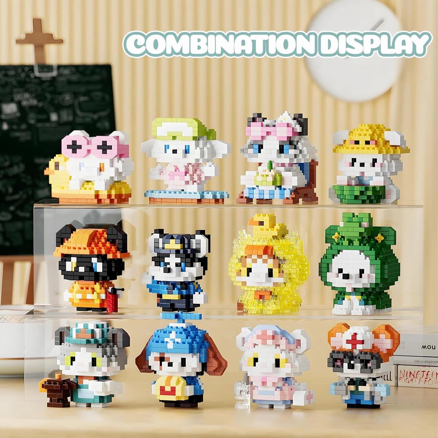 Cat and Dog Micro Mini Building Block Sets Birthday Gift for Kids, Animals Buildling Model Kits, Mini Bricks Cat and Dog Series Toys for Kids