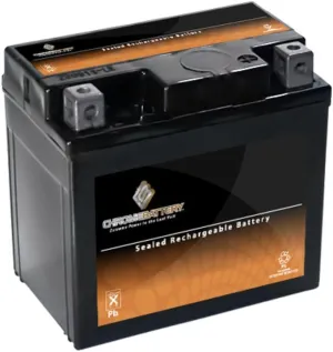 CB CHROMEBATTERY 5L-BS Maintenance-Free 12V 5Ah Battery Replacement for ATV, Motorcycle, Jet Skis, Scooter, UTV, and More - Nut and Bolt (T3) Terminal