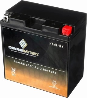 CB CHROMEBATTERY YB16CL-BS Maintenance-Free 12V 19Ah Battery Replacement for BRP SEA-DOO Jet Skis, and More - Nut and Bolt (T3) Terminal