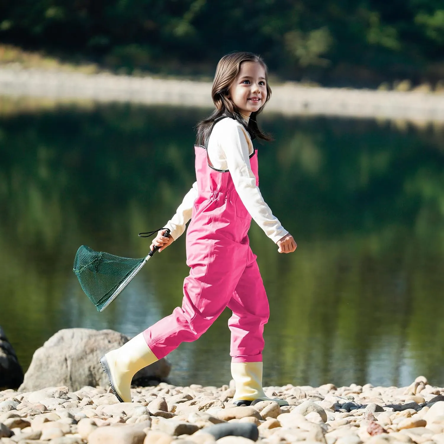 Chest Waders for Kids Youth Fishing Waders Waterproof Hunting Waders with Boots Nylon Waders for Toddler Children