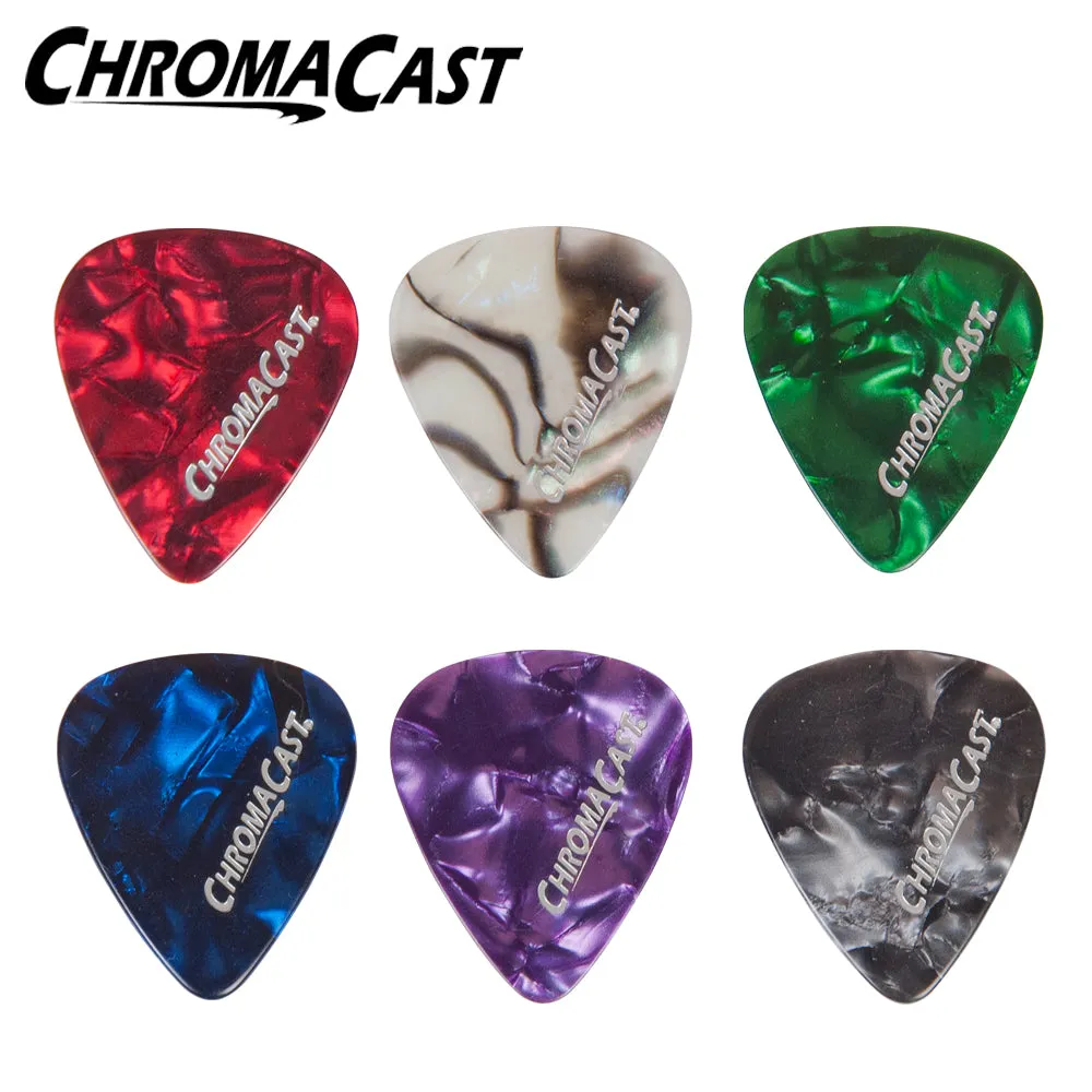 ChromaCast CC-CP-40PK 40 Pack Pearl Celluloid Guitar Picks, Light Gauge
