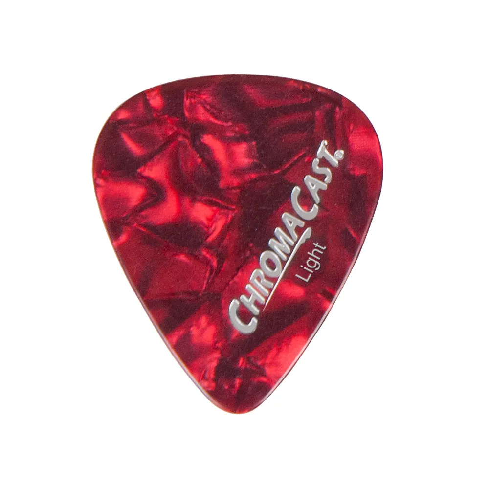 ChromaCast Pearl Celluloid Picks - Assorted Colors Light Gauge(.60mm) 10 Pick Pack