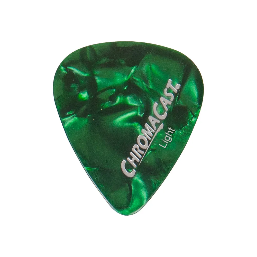 ChromaCast Pearl Celluloid Picks - Assorted Colors Light Gauge(.60mm) 10 Pick Pack