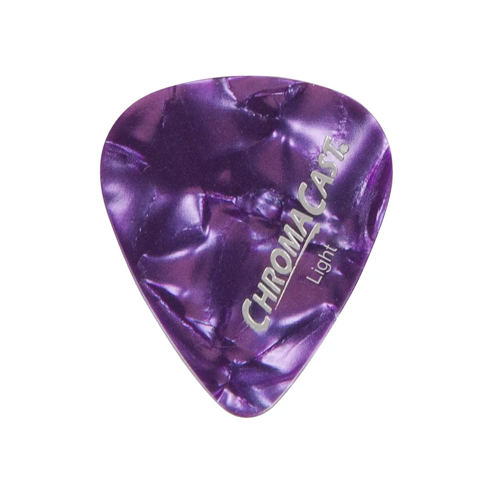 ChromaCast Pearl Celluloid Picks - Assorted Colors Light Gauge(.60mm) 10 Pick Pack