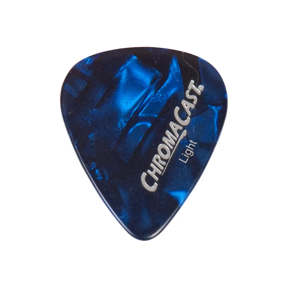 ChromaCast Pearl Celluloid Picks - Assorted Colors Light Gauge(.60mm) 10 Pick Pack