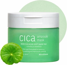 CICA ampoule mask 100ea, Skin Care pad, Korean Toner Pads, centella asiatica Toner pad, Hydrating, Facial Essentials, Quick Calming, Reduce hot Flush, Nutrition for Irritated Skin