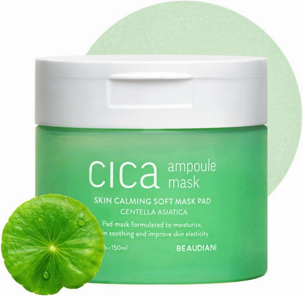CICA ampoule mask 100ea, Skin Care pad, Korean Toner Pads, centella asiatica Toner pad, Hydrating, Facial Essentials, Quick Calming, Reduce hot Flush, Nutrition for Irritated Skin