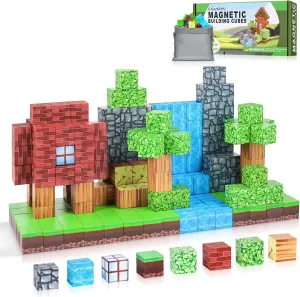 civan Magnetic Blocks - Magnetic Tiles Building Blocks Boys Toys Age 4-6 6-8, Kids Stem Montessori Sensory Game Toy, Christmas Birthday Gifts for Boys & Girls 3  (63pcs)