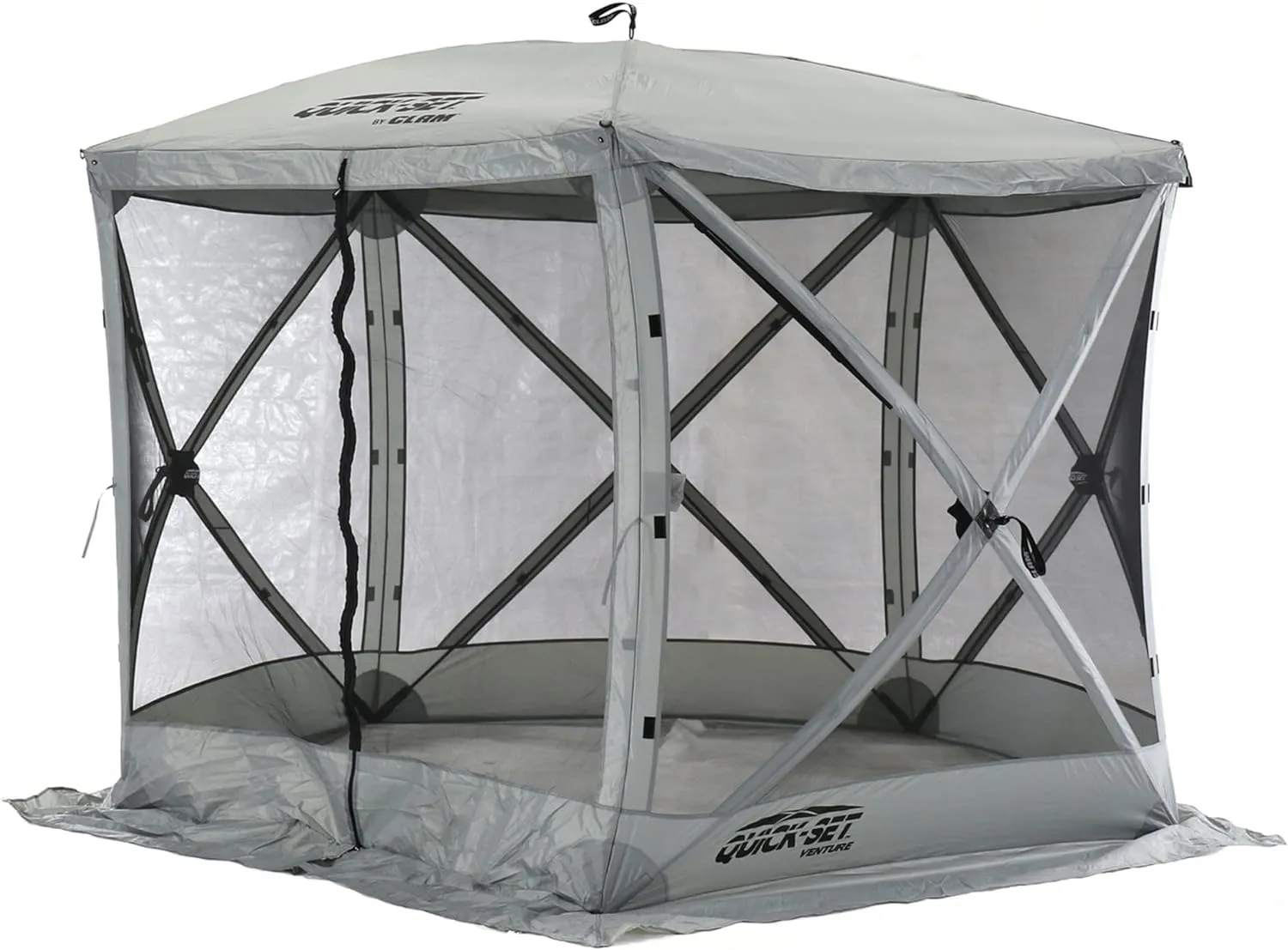 CLAM Quick Set Venture 9 x 9 Ft Portable Outdoor Camping Canopy Shelter, Gray   Clam Quick Set Screen Hub Gray Fabric, Accessory Only (6 Pack)