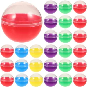 Clear Colored Plastic Gumball Machine Containers Gumball Vending Machine Mini Plastic Ball Favor Container for Toy Candy Party Favors(Translucent Colors,Round)