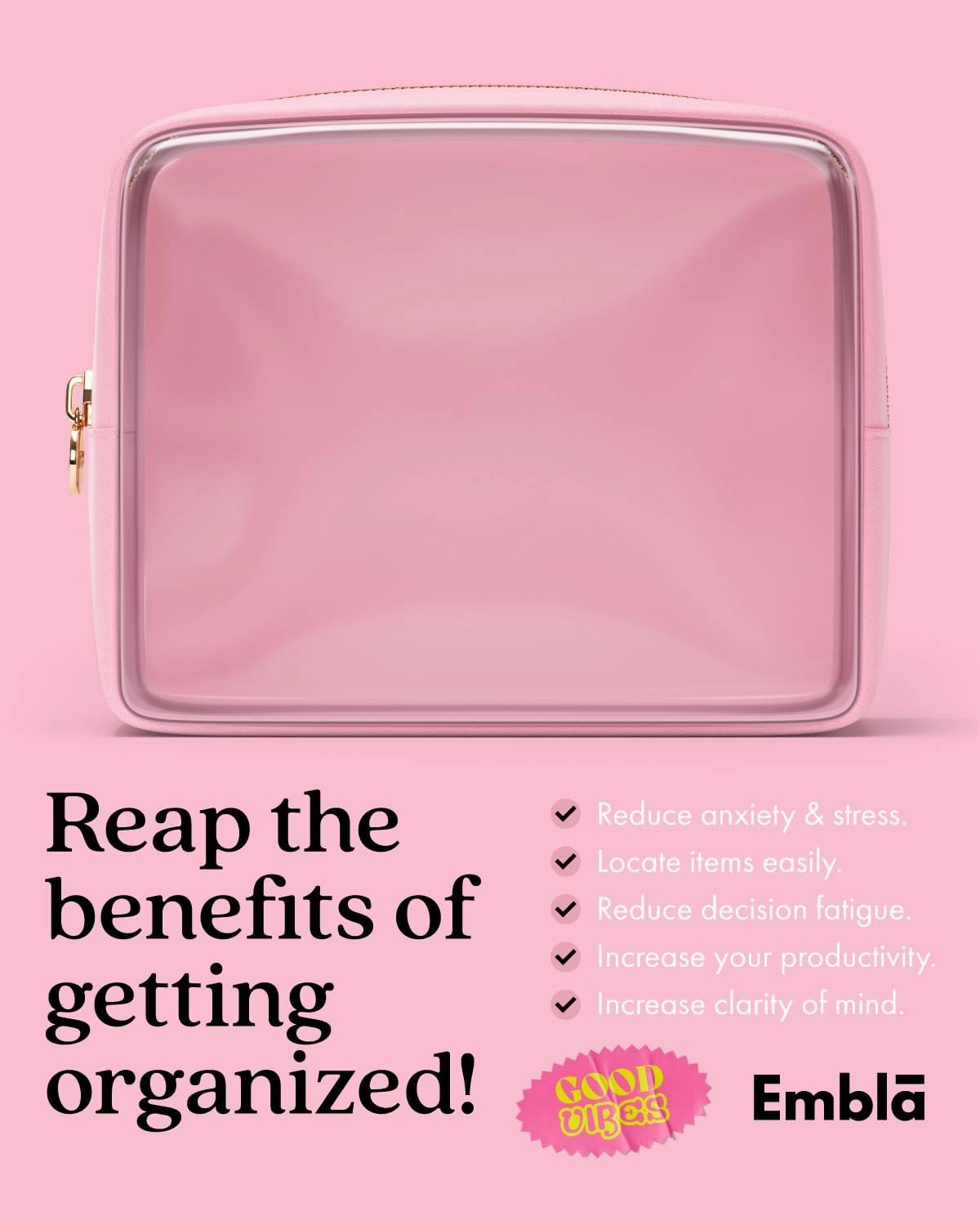 Clear Makeup Bag Zipper Pouch, Transparent Cosmetic Case Organizer, TSA Approved Travel Toiletry Case, Travel Accessories Essentials Makeup Tote for Women, Large Cute Make up Bag for Purse - Flamingo