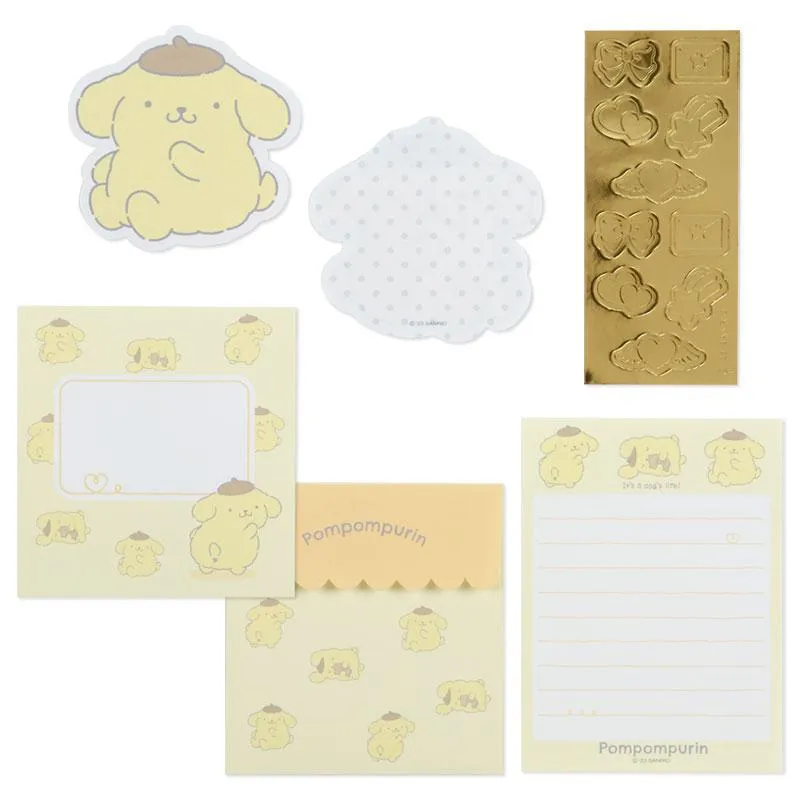 [Clearance]#[Sanrio] Plush Toy Design Stationery Series- Mini Letter Set -Pom Pom Purin [OCT 2023] Sanrio Original Japan