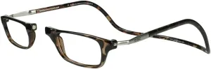 CliC Magnetic Reading Glasses, Computer Readers, Replaceable Lens, Original Long, (M-L, Tortoise, 1.25 Magnification)