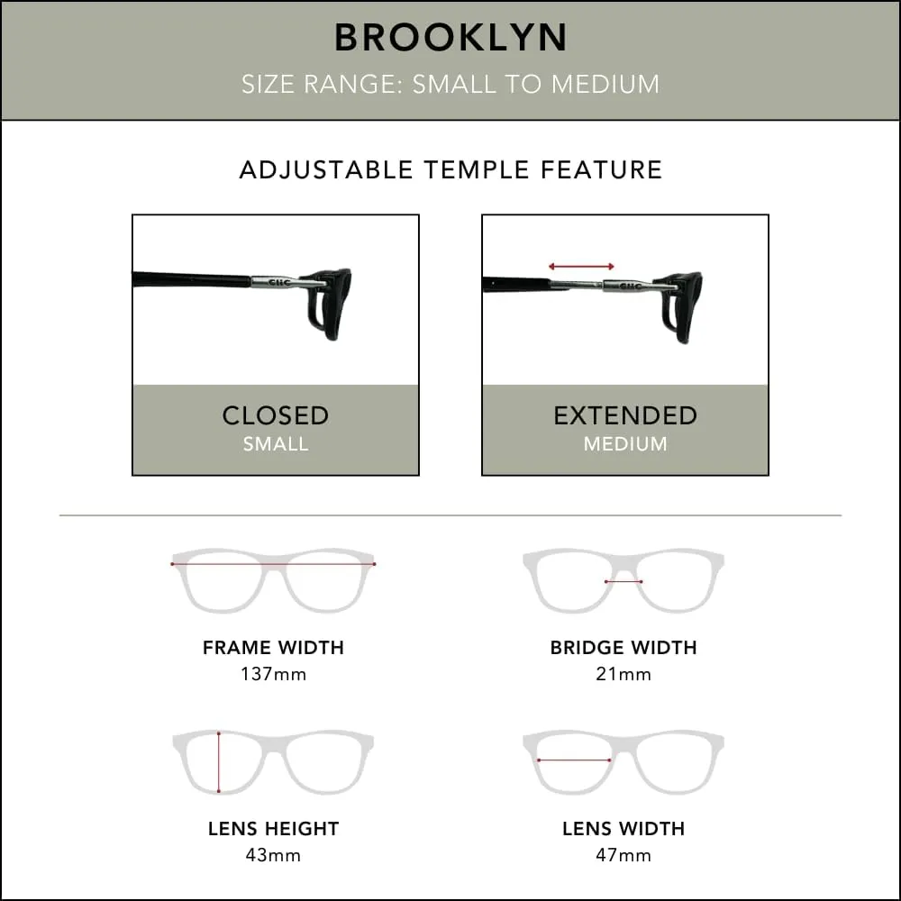 Clic Magnetic Reading Glasses for Men or Women, Computer Readers, Brooklyn (S-M, Dark Matte Grey, 1.25 Magnification)