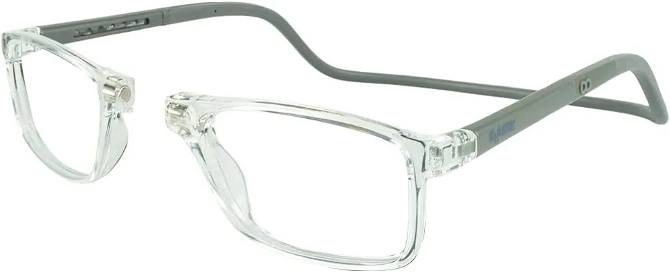 Clic Magnetic Reading Glasses for Men or Women, Soft Foldable Band, Computer Readers, Barat (S-XL)